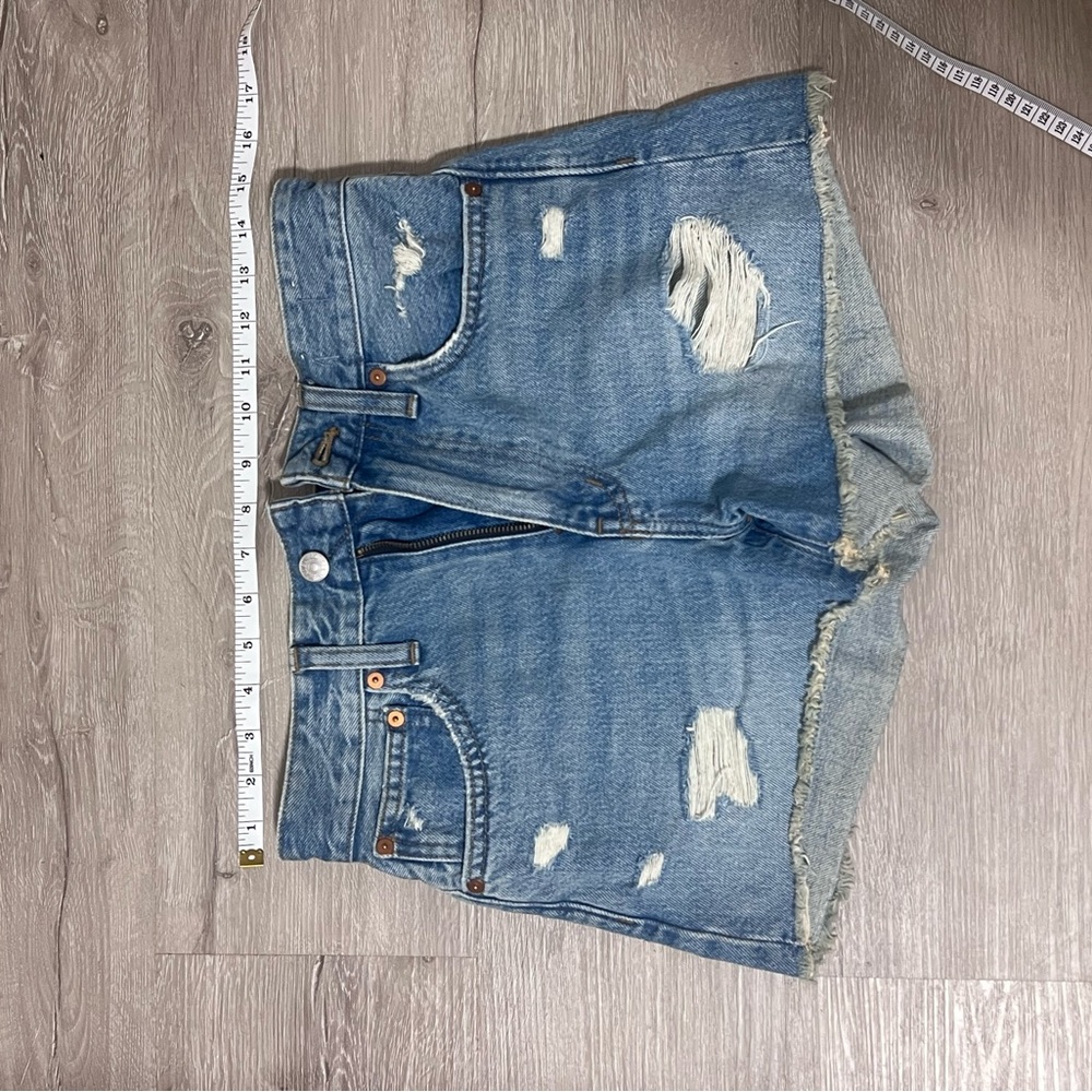 🦋 Madewell Distressed Denim Shorts - Vintage Vibes | Size 23 - Picture 4 of 11